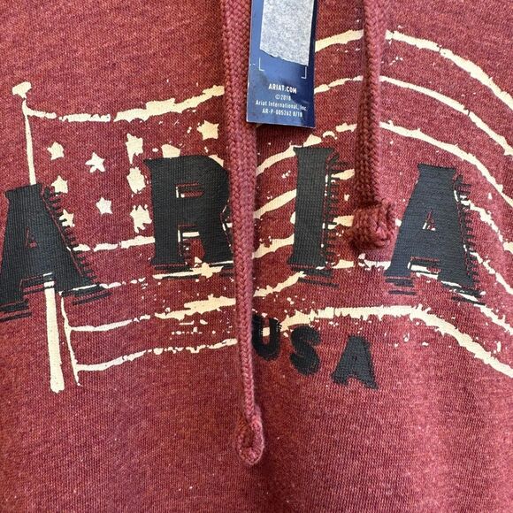 Ariat Ladies USA Sun-Dried Tomato Heather Hoodie large NEW - Picture 4 of 7